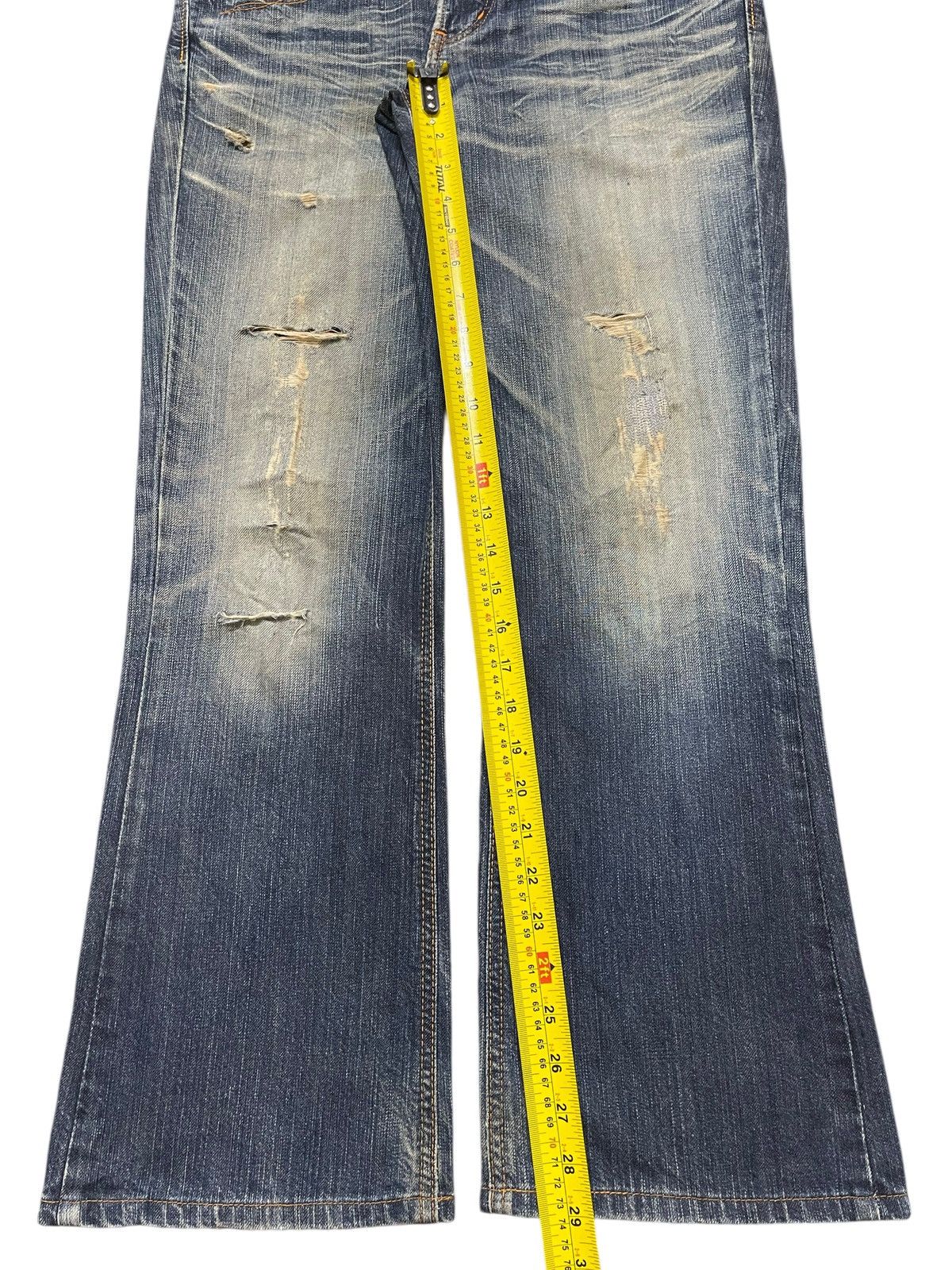 Edwin Edwin XV Exclusive Vintage Blue Mud Wash Distressed Baggy Size US 31 - 13 Thumbnail