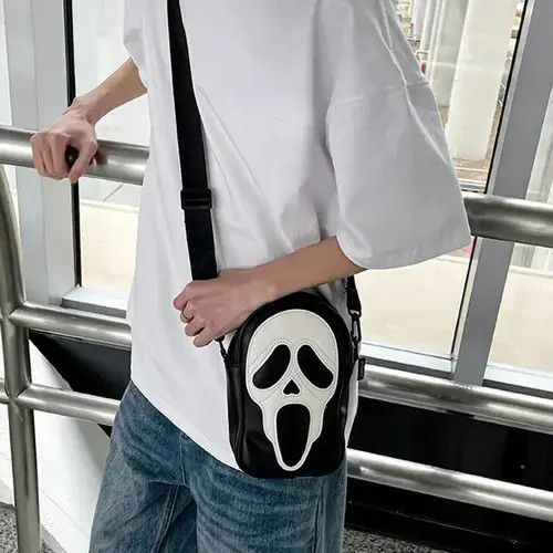 VIBE Funny Ghost Skull Crossbody Shoulder Bag Size ONE SIZE - 3 Thumbnail