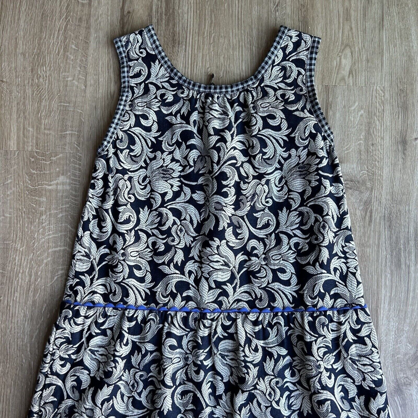 Dosa DOSA Women’s Dress Gray Blue Mini Floral Paisley Sleeveless Size L / US 10 / IT 46 - 11 Thumbnail