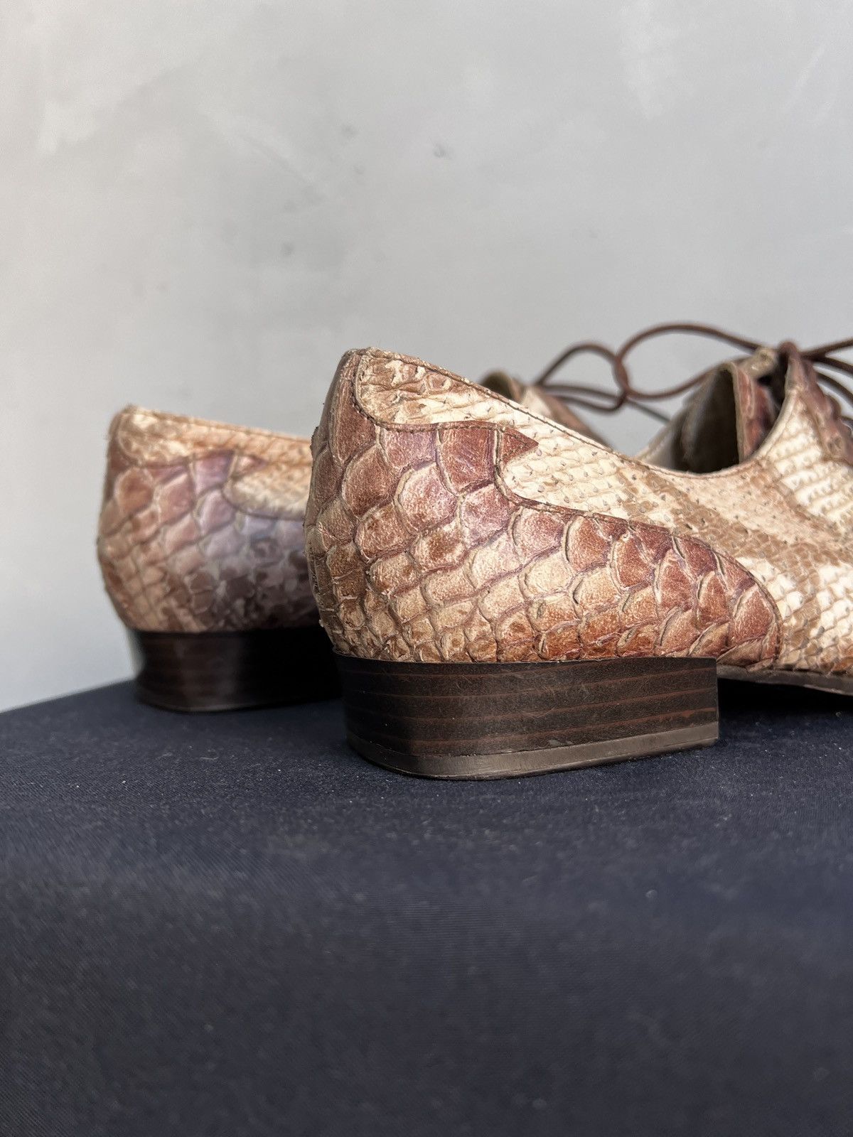If Six Was Nine Python Shoes Snakeskin Leather hedi slimane style y2k Cowboy Size US 6 / IT 36 - 11 Thumbnail