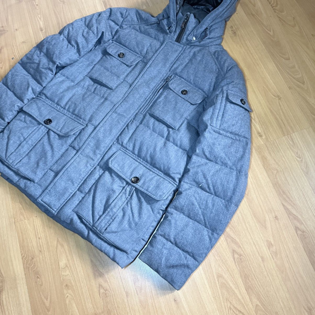 Moncler Moncler Aymon Giubbotto Hooded WOOL Down Puffer Jacket Parka Size US XXL / EU 58 / 5 - 2 Thumbnail