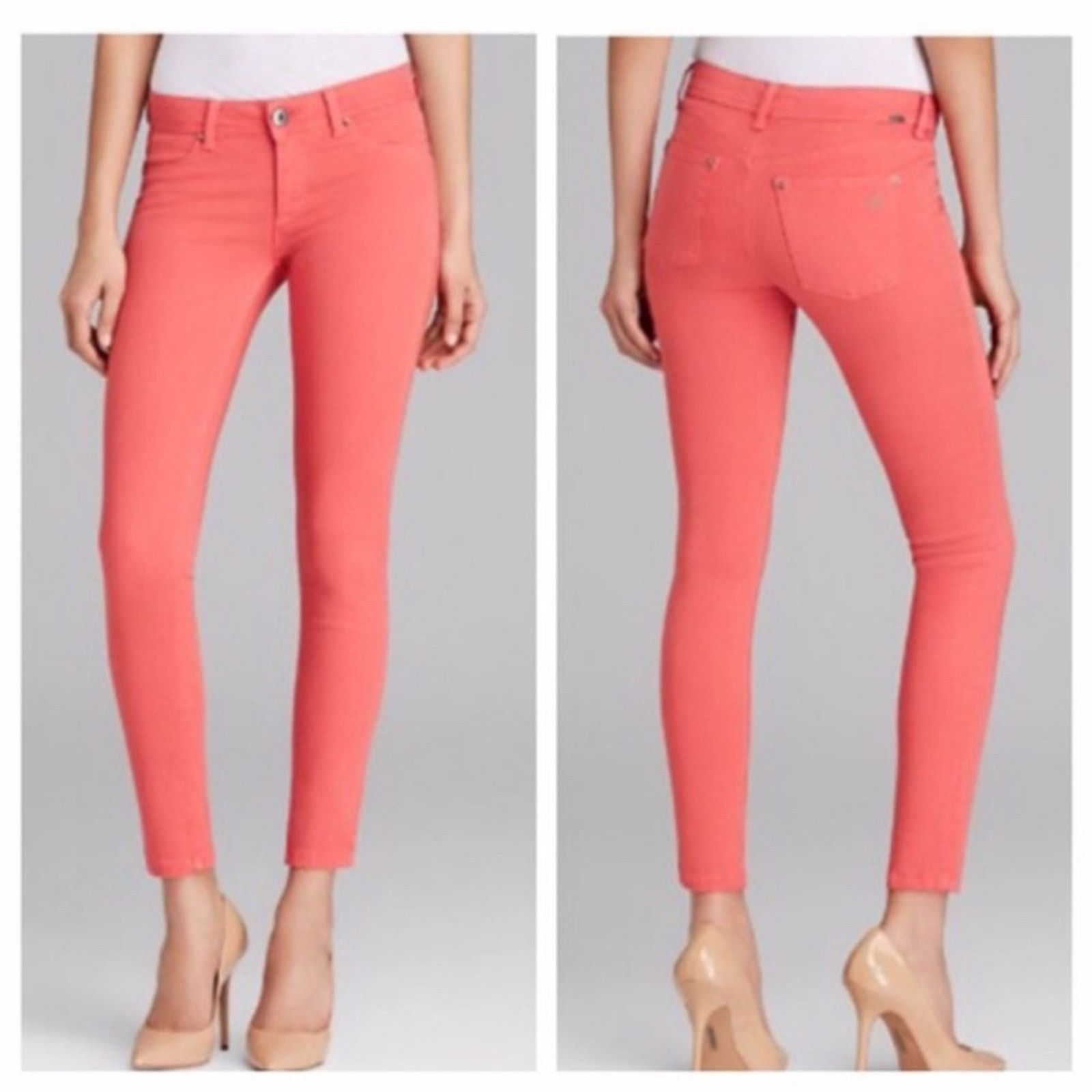 DL1961 DL1961 Coral Orange Emma Ankle Skinny Jegging, EUC, Size 28 Size 28" / US 6 / IT 42 - 1 Thumbnail