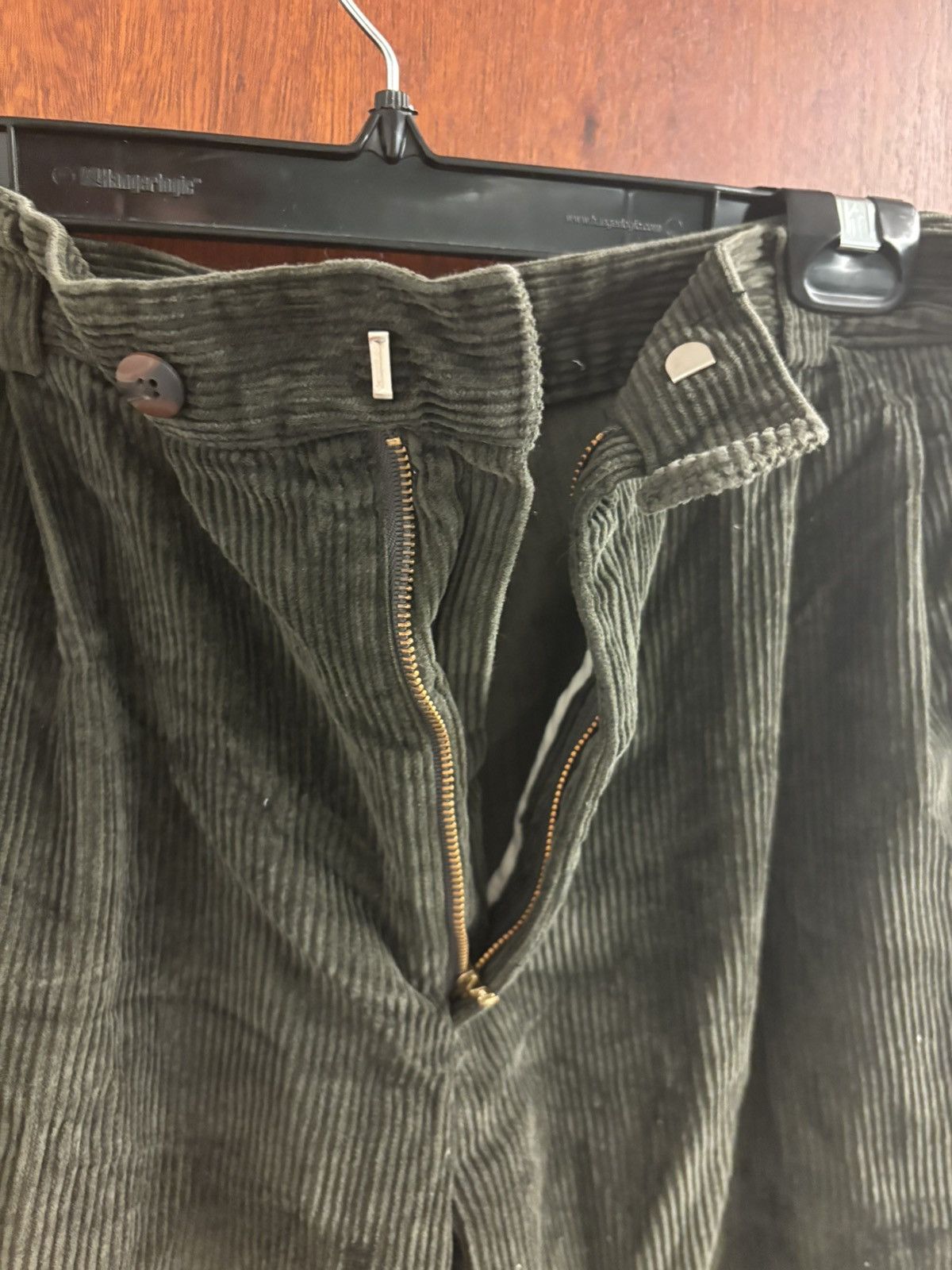 Vintage Mr. Leggs olive khaki corduroy trouser Size US 34 / EU 50 - 4 Thumbnail