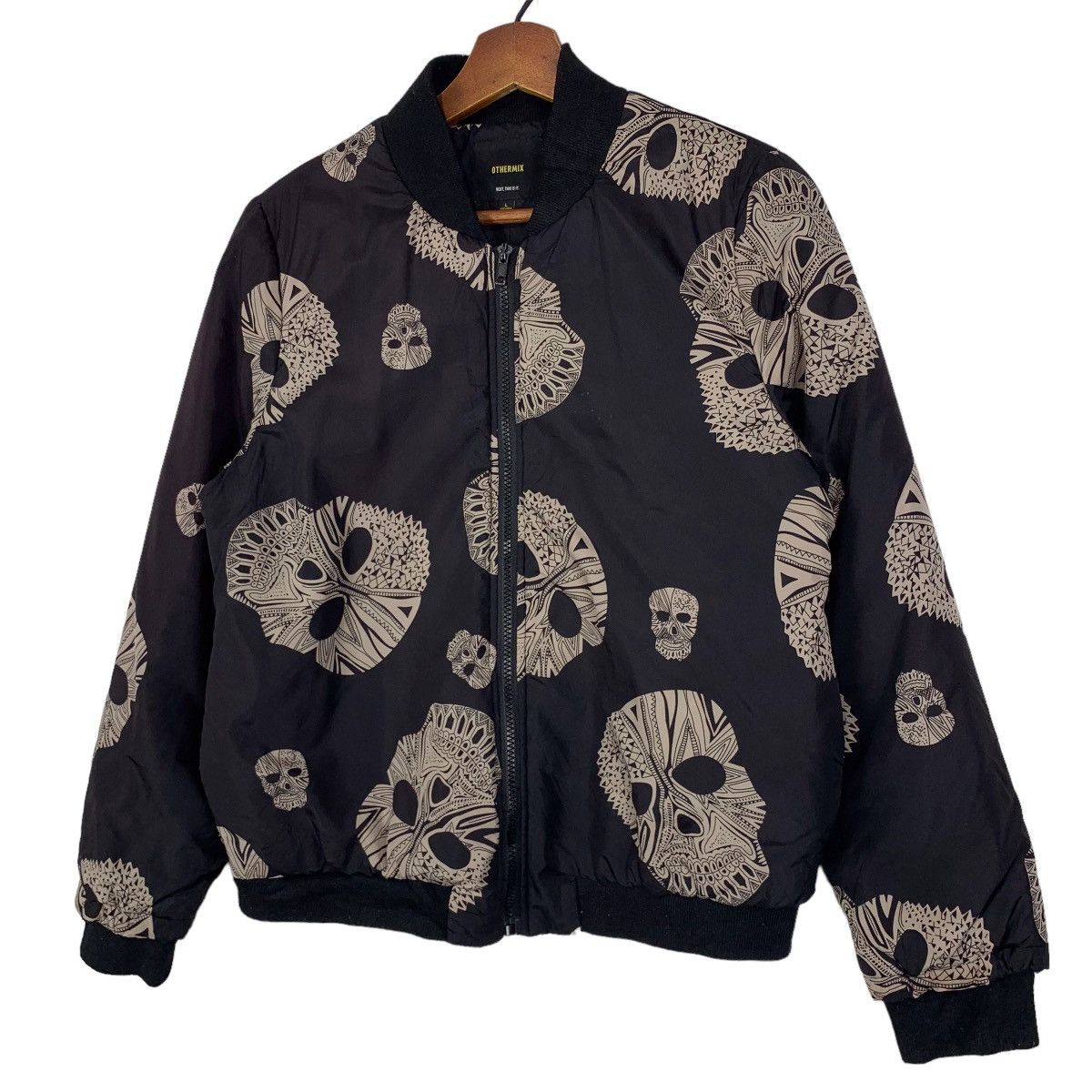 Japanese Brand Othermix Skull All Over Print Black Faded Jacket Size M / US 6-8 / IT 42-44 - 3 Thumbnail
