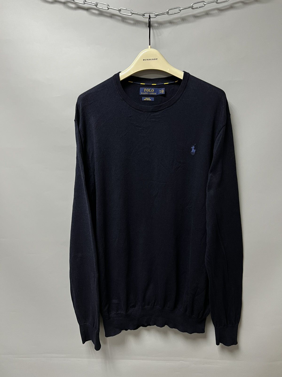 Polo Ralph Lauren Polo Ralph Lauren Sweater Navy Men’s Pima Cotton Size US XL / EU 56 / 4 - 1 Thumbnail