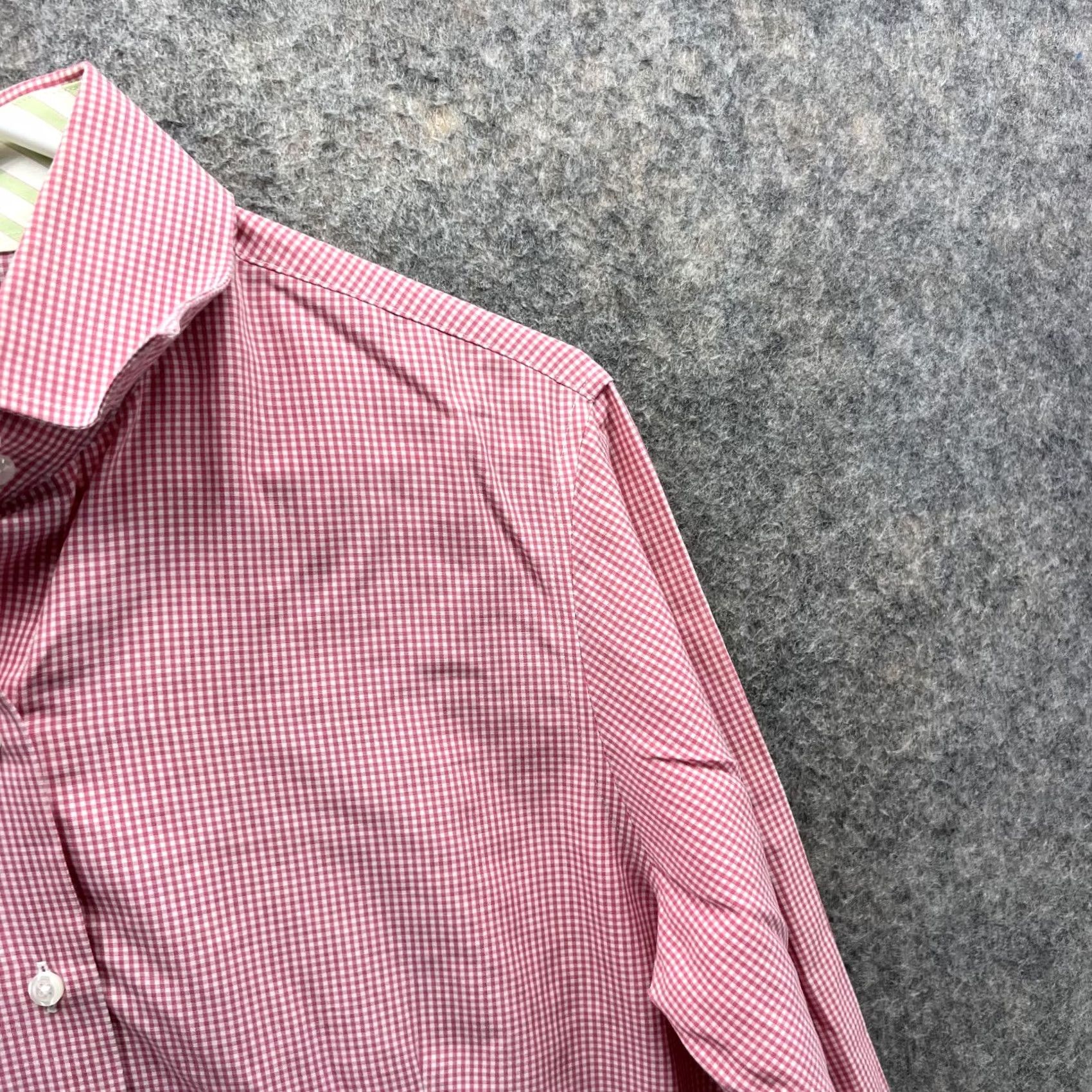 Brooks Brothers Brooks Brothers Womens 8 Pink Casual Button Down Fitted Gingham Check Shirt - Vintage - Sale Size M / US 6-8 / IT 42-44 - 4 Thumbnail