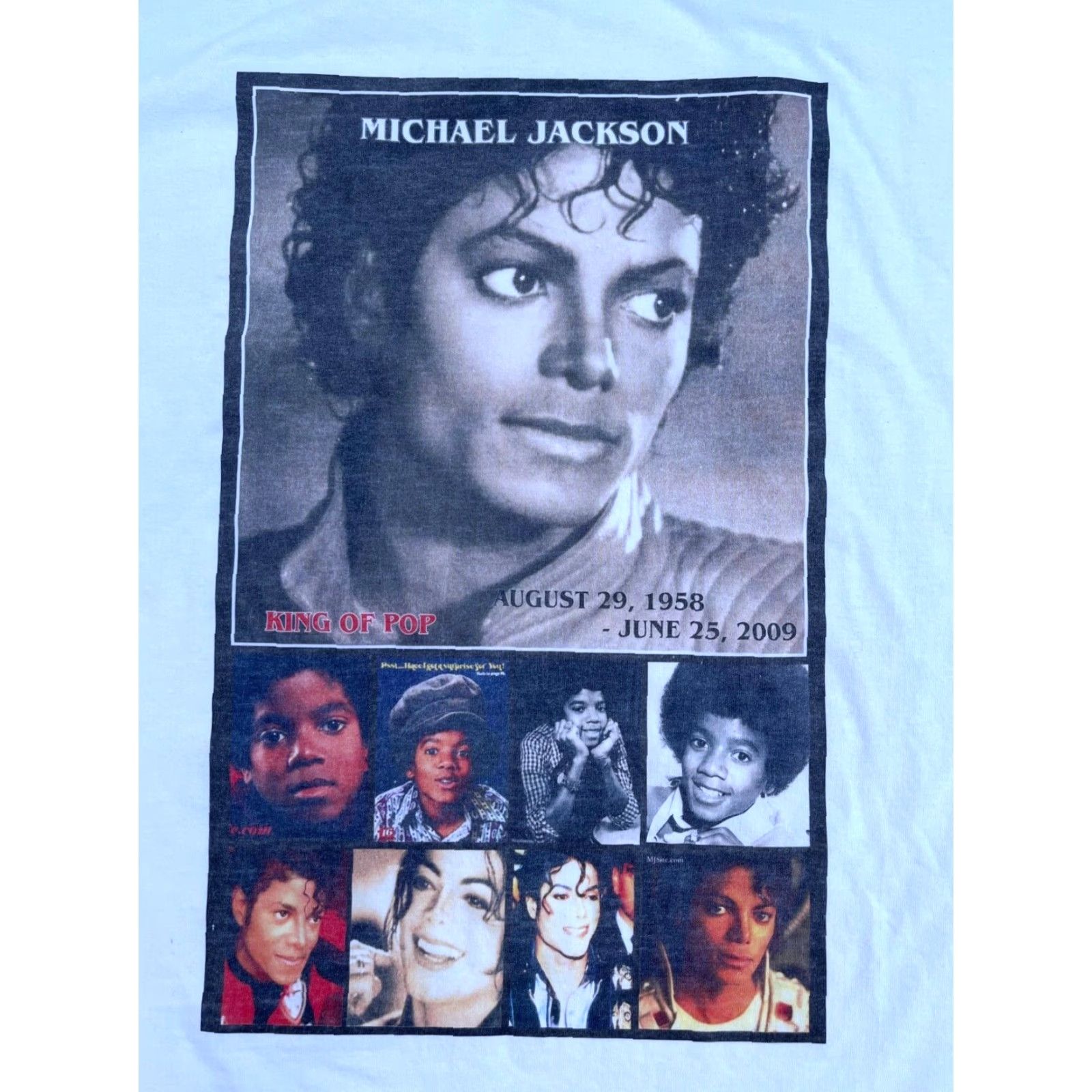 Vintage VINTAGE Michael Jackson Life Tribute Memorial T-shirt 1958-2009 XL White Mens T-Shirt Music 2000s 1958-2009 Vintage Size US XL / EU 56 / 4 - 3 Thumbnail