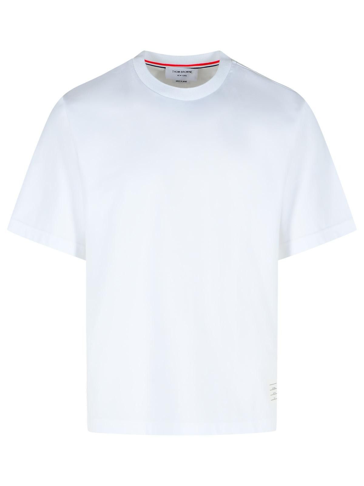 Thom Browne THOM BROWNE White Cotton T-Shirt Size US S / EU 44-46 / 1 - 1 Thumbnail