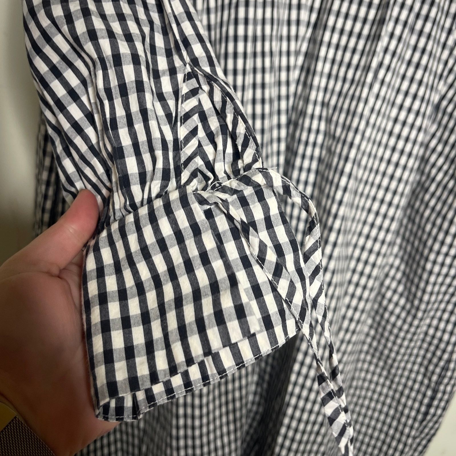 Kowtow Kowtow Juno Dress Black White Gingham Check Oversized dress Size XS / US 0-2 / IT 36-38 - 7 Thumbnail