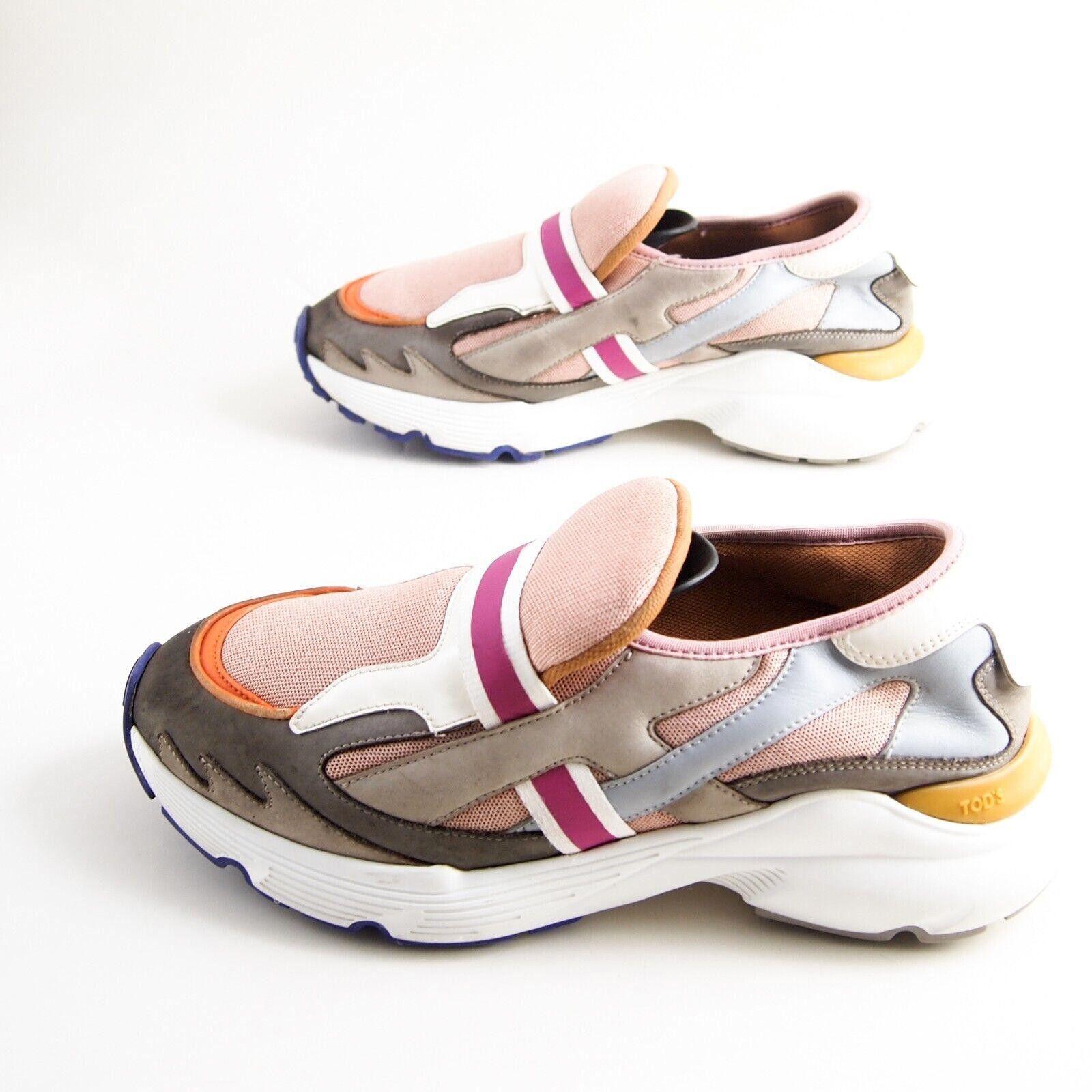 Tod's TOD's Slip Ons Sneakers Gray Suede Pink Mesh Size EU 38 US 8 Size US 8 / IT 38 - 2 Thumbnail