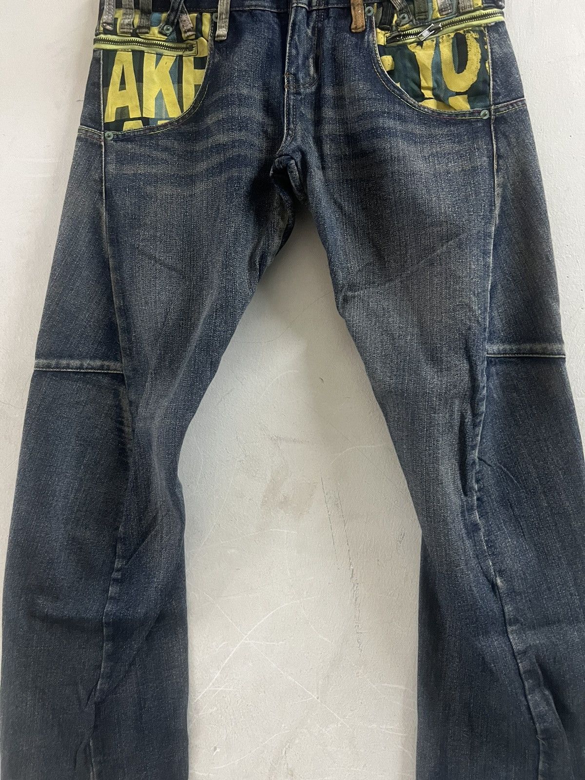 Hysteric Glamour × Japanese Brand DOUBLE WAIST🔥BREATHMINT TWIST DISTRESSED DENIM PANT Size US 32 / EU 48 - 7 Thumbnail