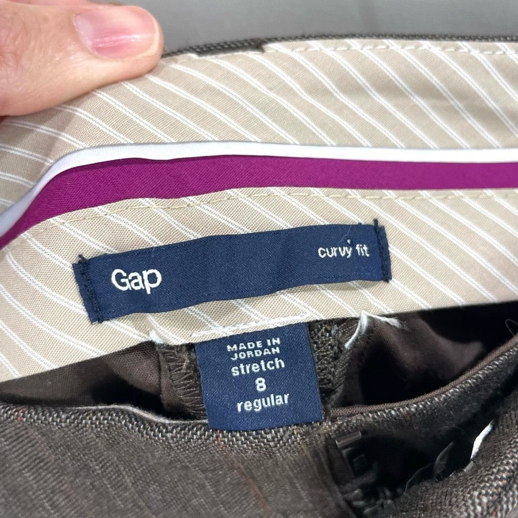 Gap NEW Gap Brown Low Rise Curvy Fit Straight Leg Trousers 8 Size 30" / US 8 / IT 44 - 5 Thumbnail