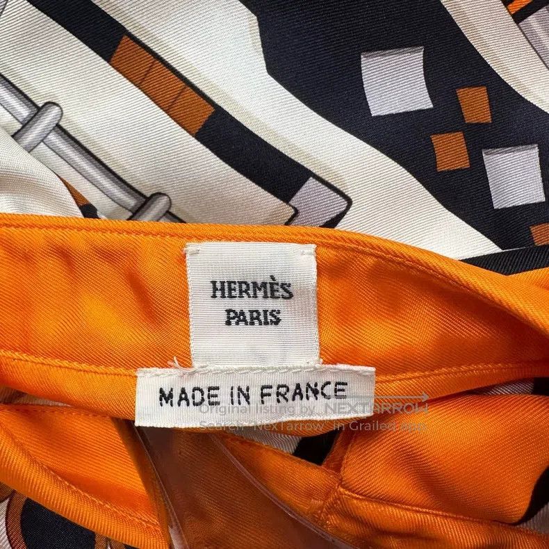Hermes Hermes Classic Orange Totem Element Mulberry Silk Long Sle Size XS / US 0-2 / IT 36-38 - 4 Thumbnail