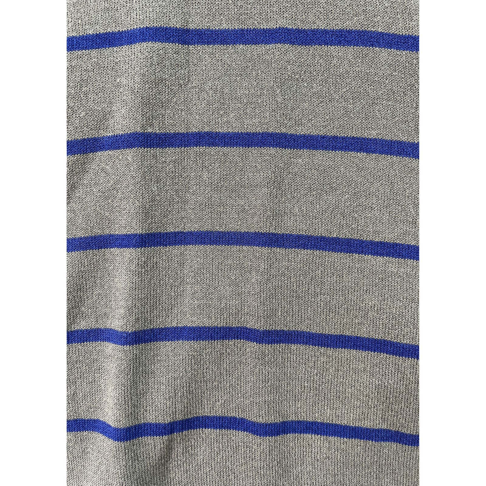 Giorgio Armani SKU2-3 GIORGIO ARMANI Men's Sweater Striped Grey/Blue Small Size US S / EU 44-46 / 1 - 7 Thumbnail
