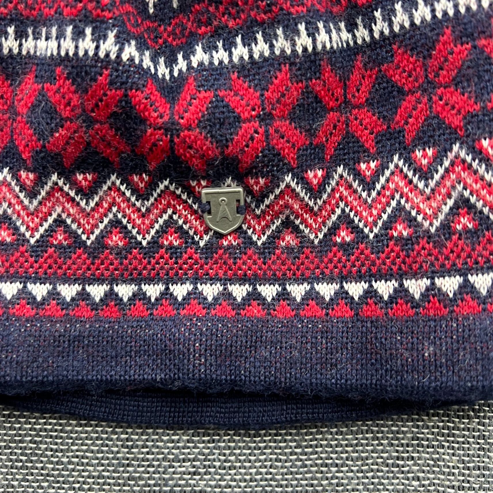 Vintage Asnes Beanie Hat Cap One Size 100% Wool Fair Isle Striped Lined Thermal Unisex Adults Knit Wool Beanie Mens Womens Size ONE SIZE - 2 Thumbnail