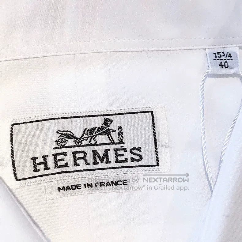 Hermes Hermes Classic men's white shirt Size US XXS / EU 40 - 7 Thumbnail