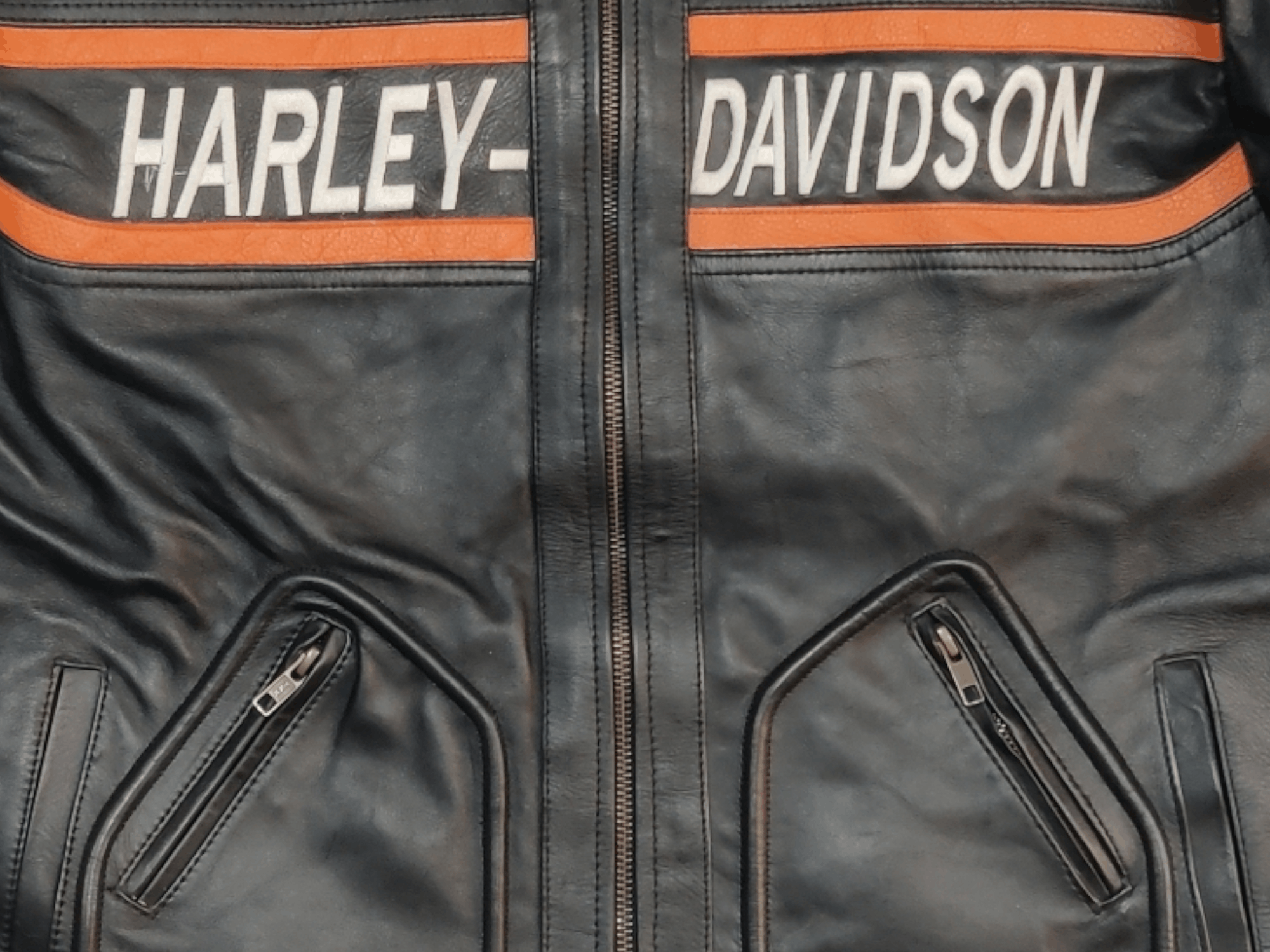 Harley Davidson Harley Davidson Vintage Leather Jacket Size US L / EU 52-54 / 3 - 7 Thumbnail
