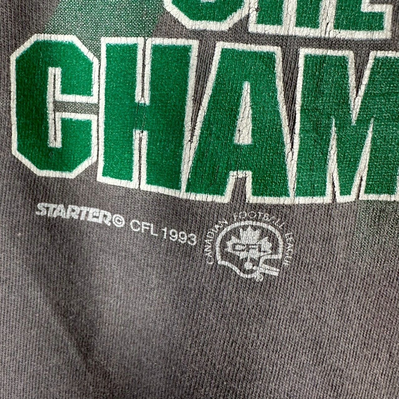 Vintage Vtg 1993 Edmonton Eskimos Grey Cup Champions CFL T-shirt Size US XL / EU 56 / 4 - 6 Thumbnail