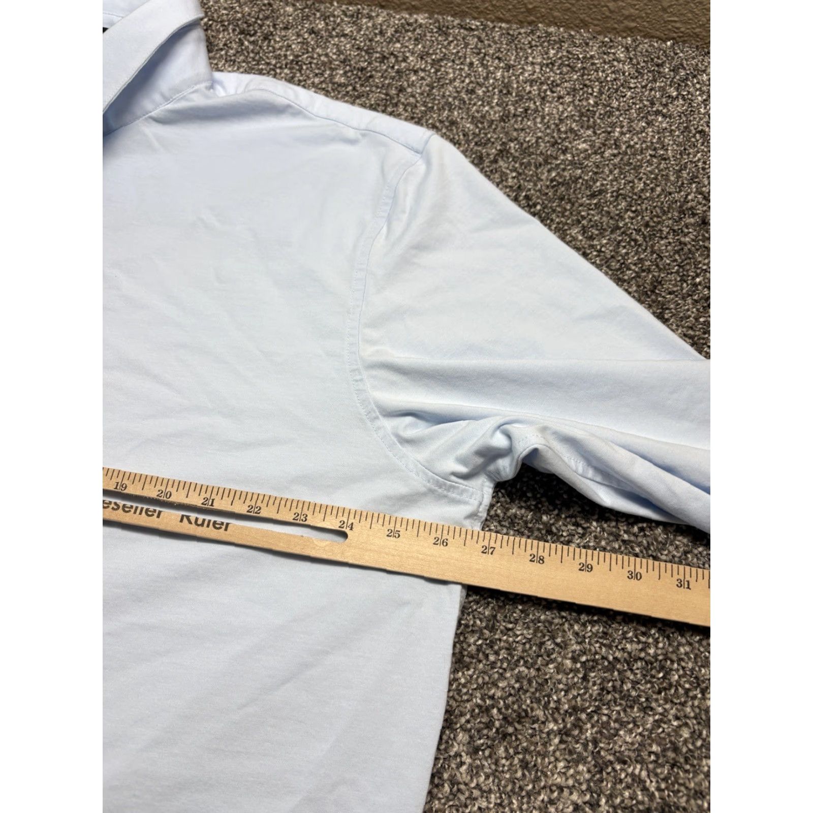 Vintage Buttercloth Dress Shirt Mens 3XL Blue Button-Up NWT NEW Size 48R - 4 Thumbnail