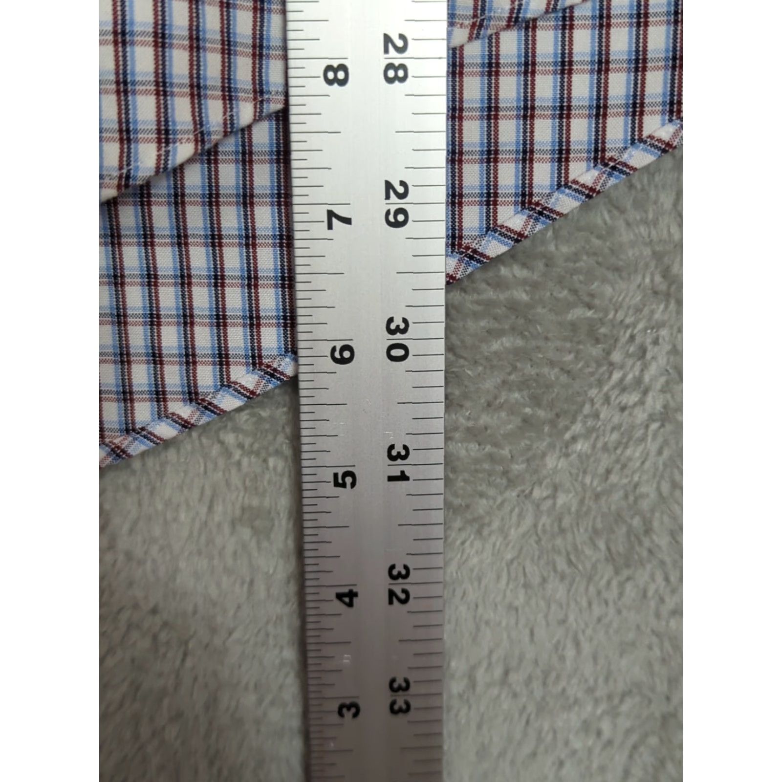 Lands' End Lands' End Dress Shirt Mens L Multicolor Check Non-Iron Oxford 100% Cotton Long Sleeve Button Barrel Cuff Regular Size US L / EU 52-54 / 3 - 5 Thumbnail