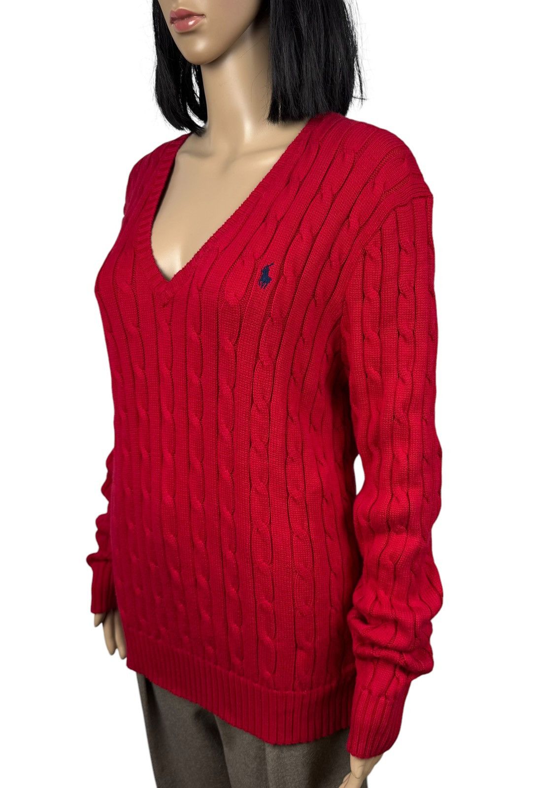 Polo Ralph Lauren Polo Ralph Lauren Red Cable Knit Sweater Cotton size XL Size M / US 6-8 / IT 42-44 - 4 Thumbnail