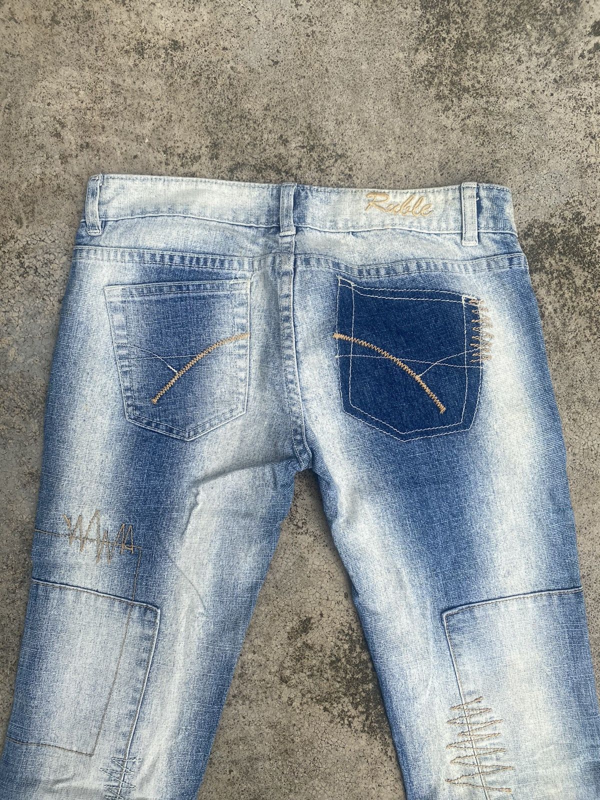 If Six Was Nine × Japanese Brand Flare Jeans Ruble Patchwork Bootcut Size US 29 - 22 Thumbnail