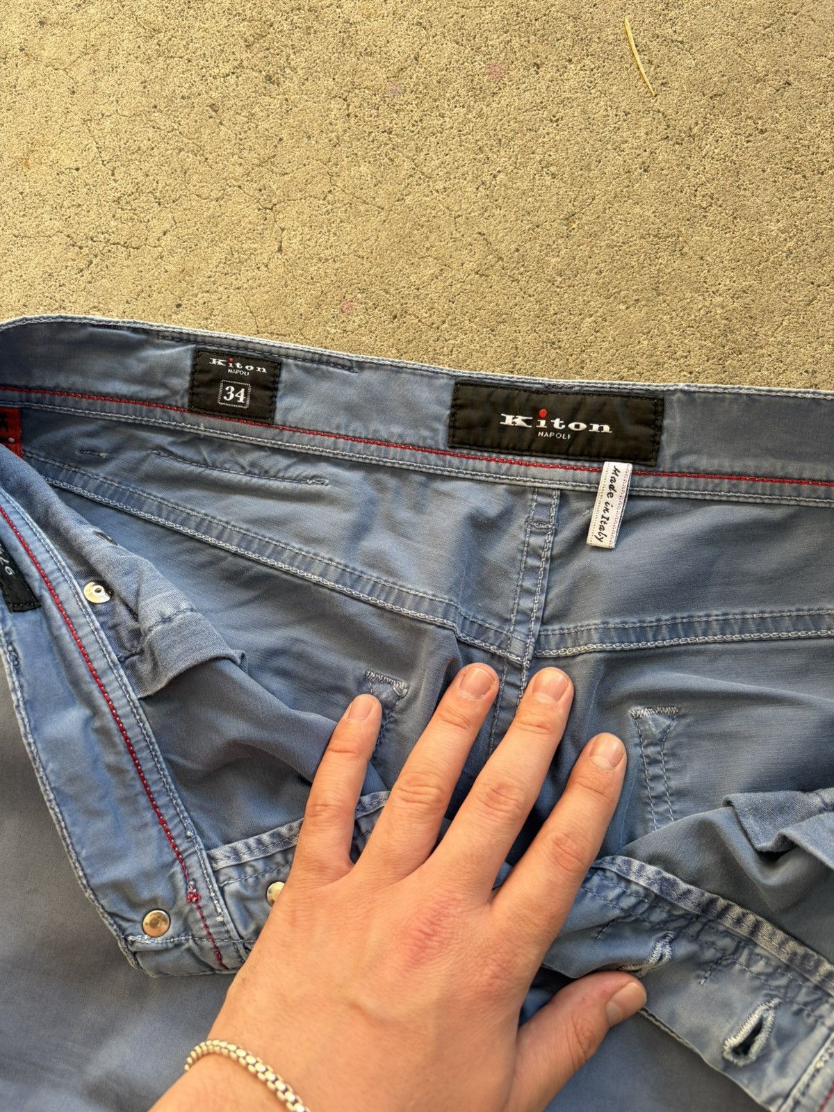 Kiton Kiton Blue Slim Fit Pants Size US 34 / EU 50 - 8 Thumbnail
