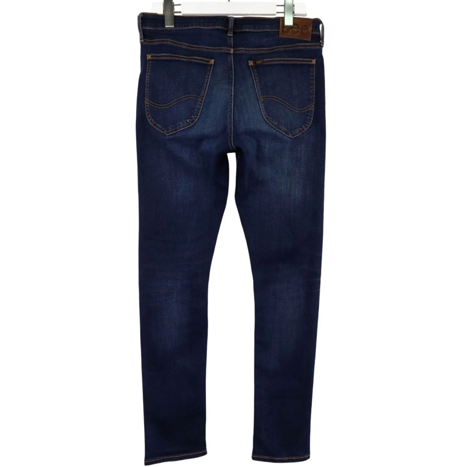 Lee LEE Luke Jeans Slim Mens W32/L34 Navy Blue Whiskers Faded Zip Fly Stretched Size US 32 / EU 48 - 2 Thumbnail