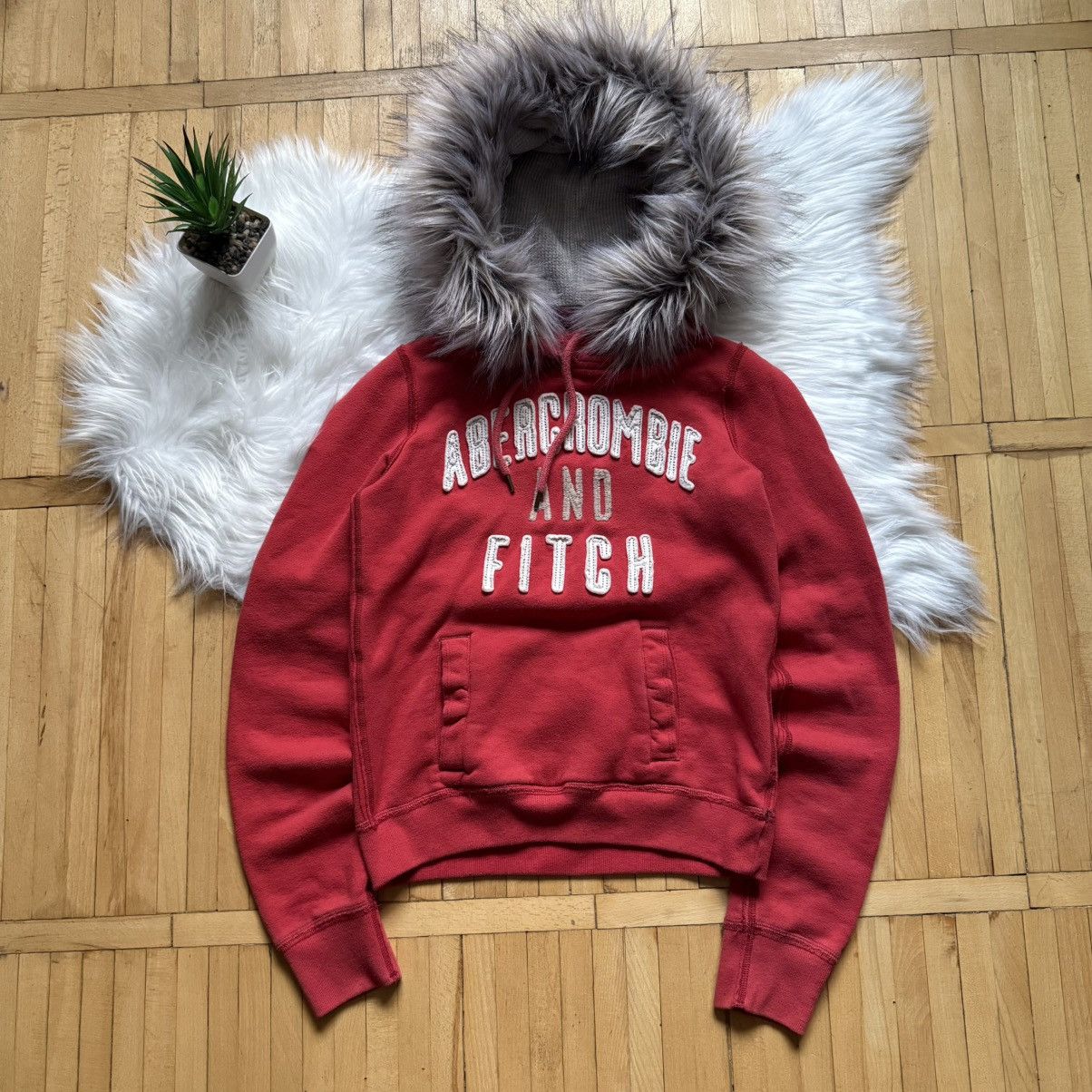 Abercrombie & Fitch Abercrombie & Fitch vintage cropped zip hoodie