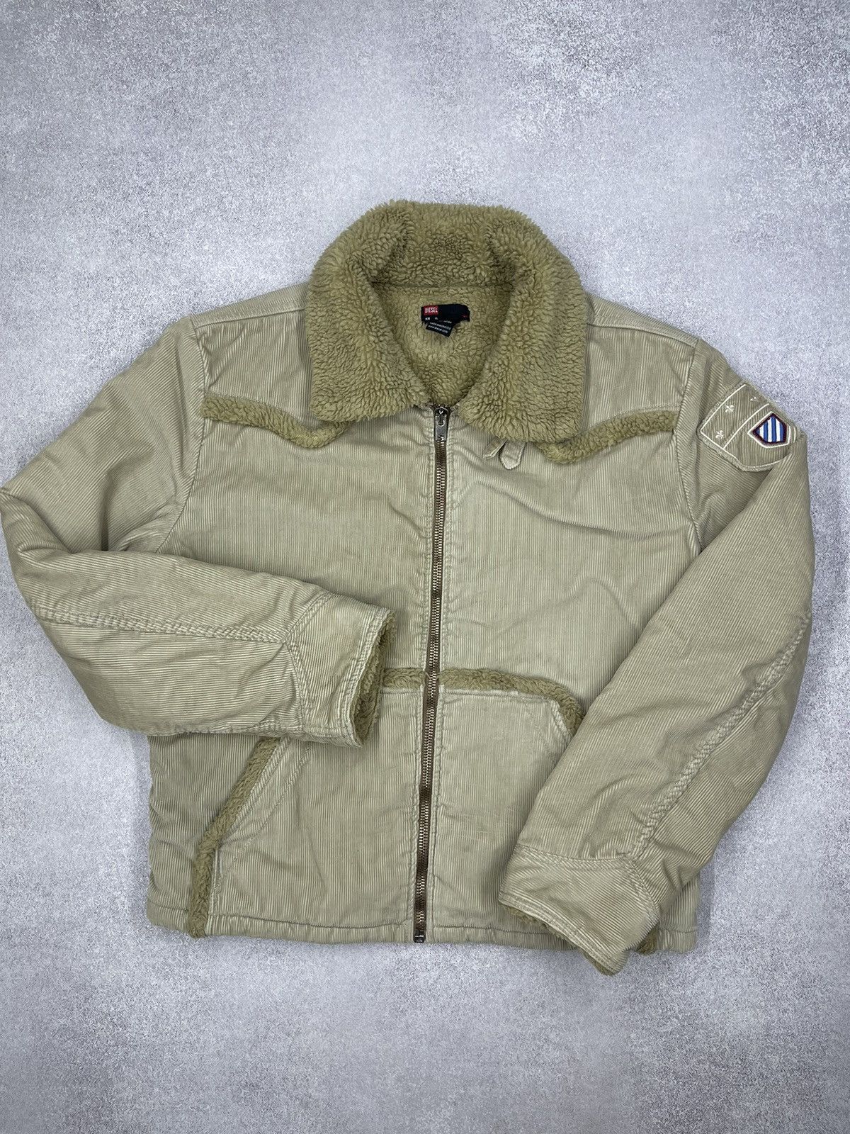 Diesel Vintage Diesel Corduroy Velvet Sherpa Jacket Avant Garde Size US XL / EU 56 / 4 - 2 Thumbnail