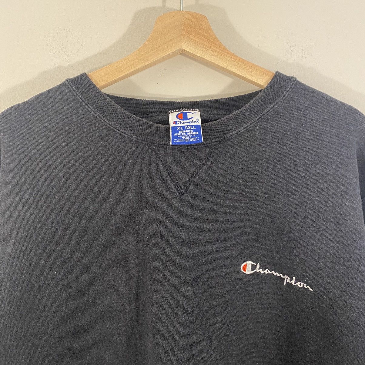 Champion × Vintage Vintage 90s Champion Logo Crewneck Sweatshirt XL Size US XL / EU 56 / 4 - 2 Thumbnail