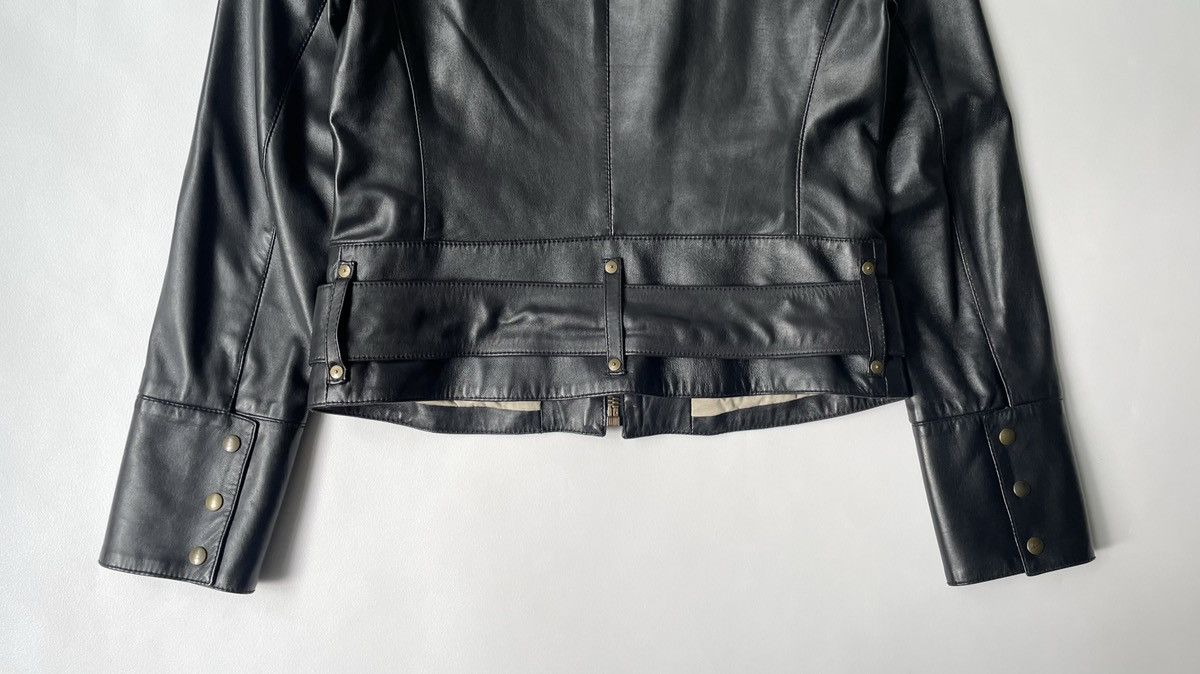 Miu Miu Mid 2000s Black Leather Moto Jacket Size S / US 4 / IT 40 - 22 Thumbnail