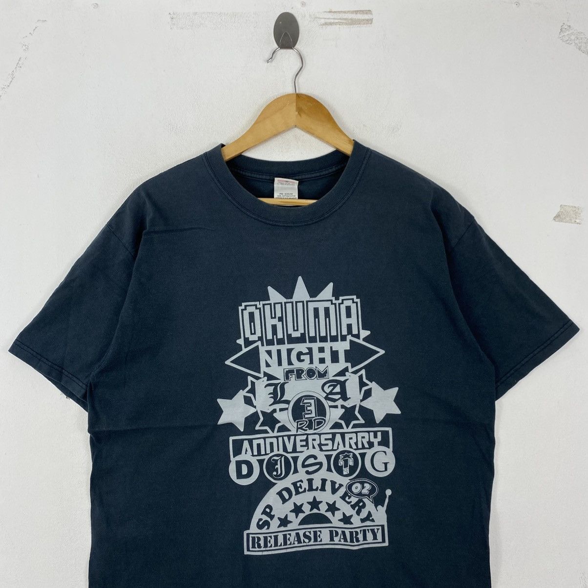 Band Tees Vintage 2002 Okuma Night DJ Graphic Tee L Y2K Anvil T-Shirt Size US L / EU 52-54 / 3 - 3 Thumbnail