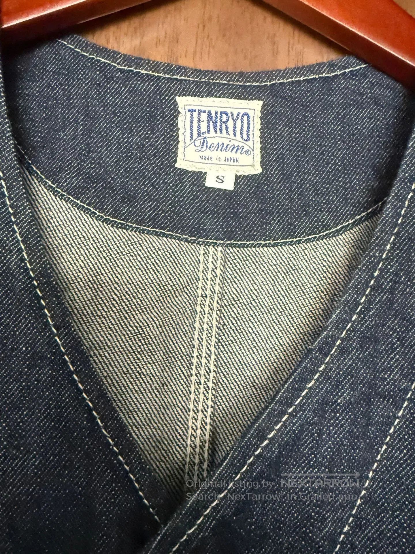 Japanese Brand TENRYO 13oz Denim Japanese Vintage Vest. Size US S / EU 44-46 / 1 - 2 Thumbnail