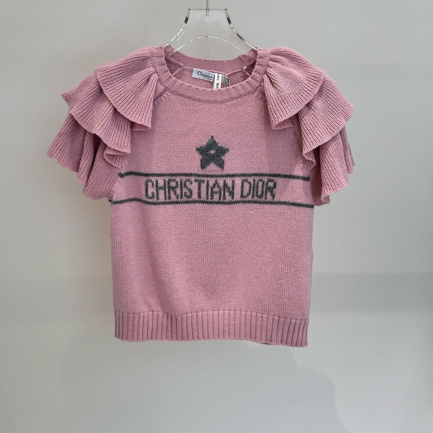 Dior Dior Star Logo Ruffled Knit Sweater FR 40 Size M / US 6-8 / IT 42-44 - 1 Thumbnail