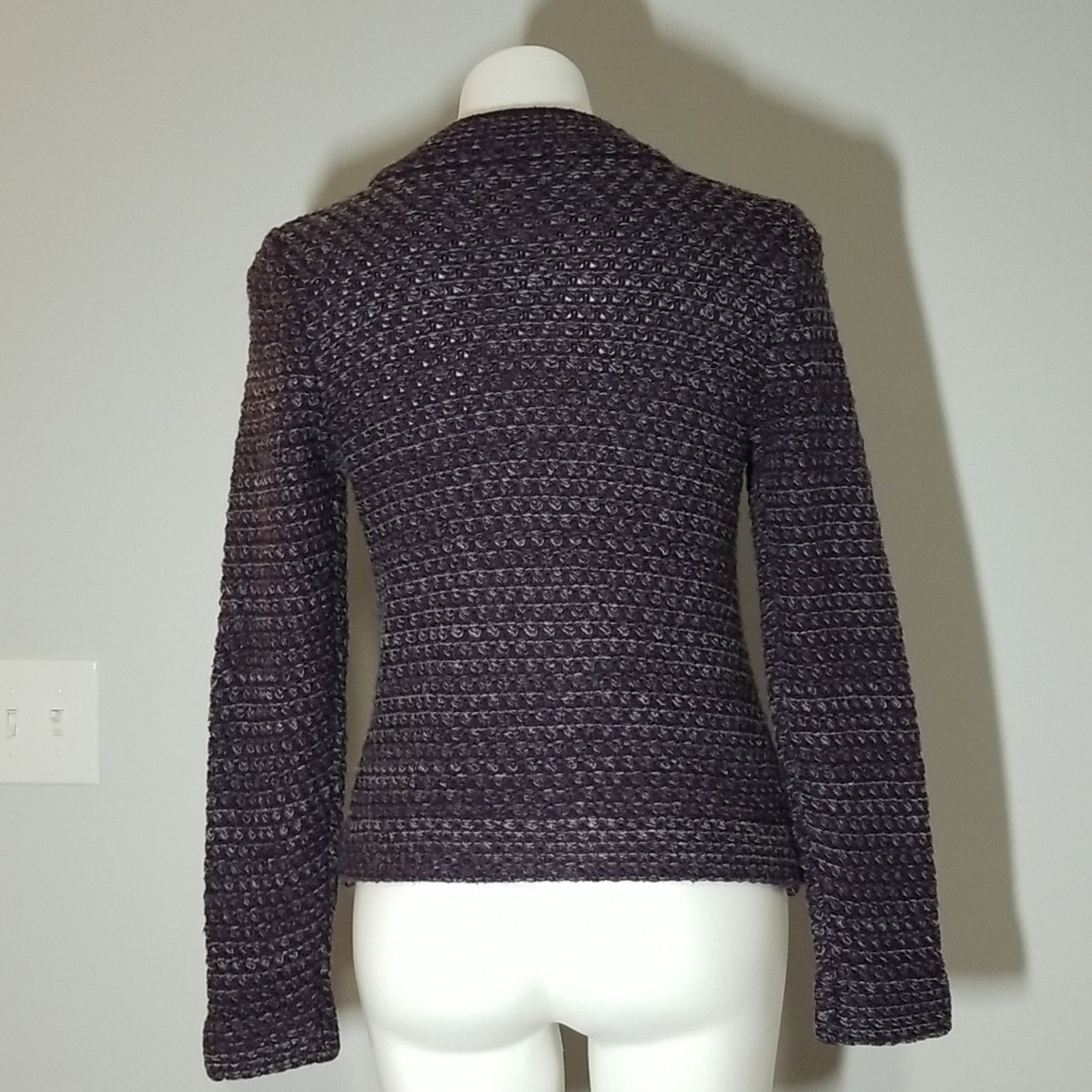 Other Christopher & Banks Purple Knit Cardigan Sweater Size S / US 4 / IT 40 - 4 Thumbnail