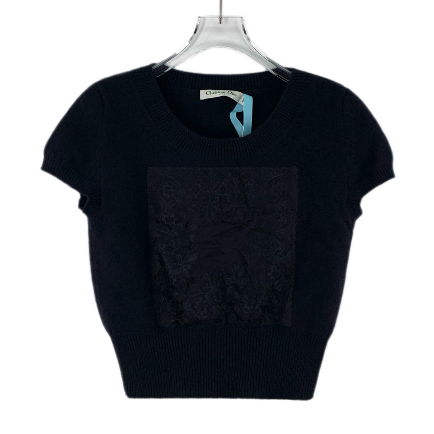 Dior Dior Floral Cashmere Tee Black (36) Size XS / US 0-2 / IT 36-38 - 1 Thumbnail