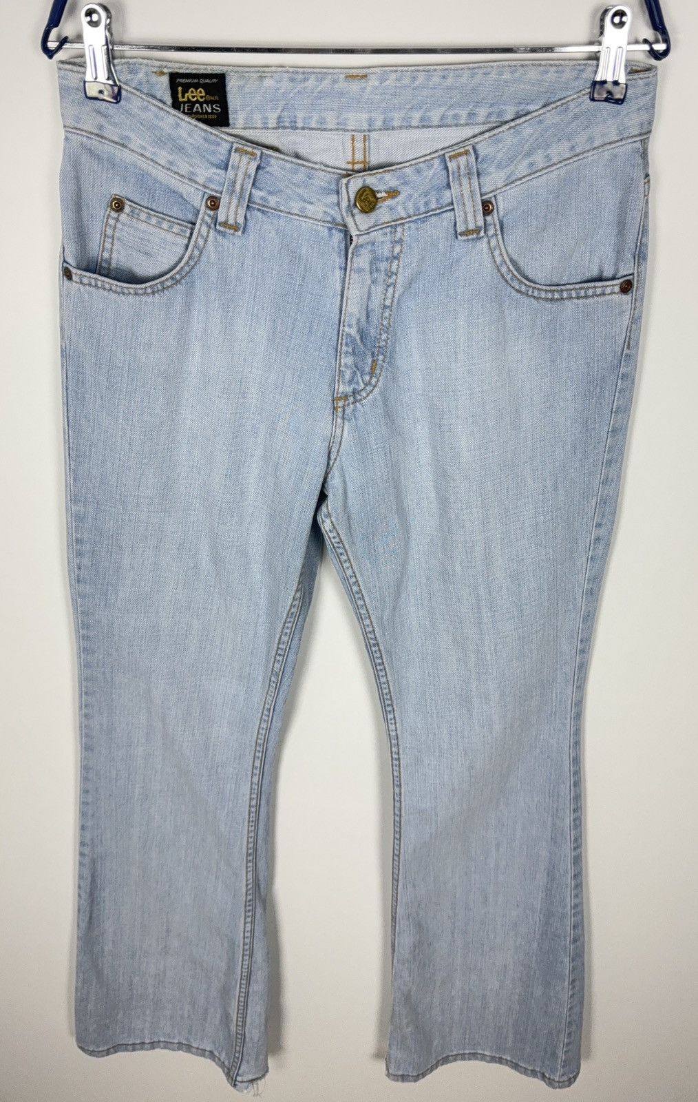 Lee Vintage Y2K 00s Lee Felton Flare Light Wash Denim Jeans Size US 29 - 3 Thumbnail