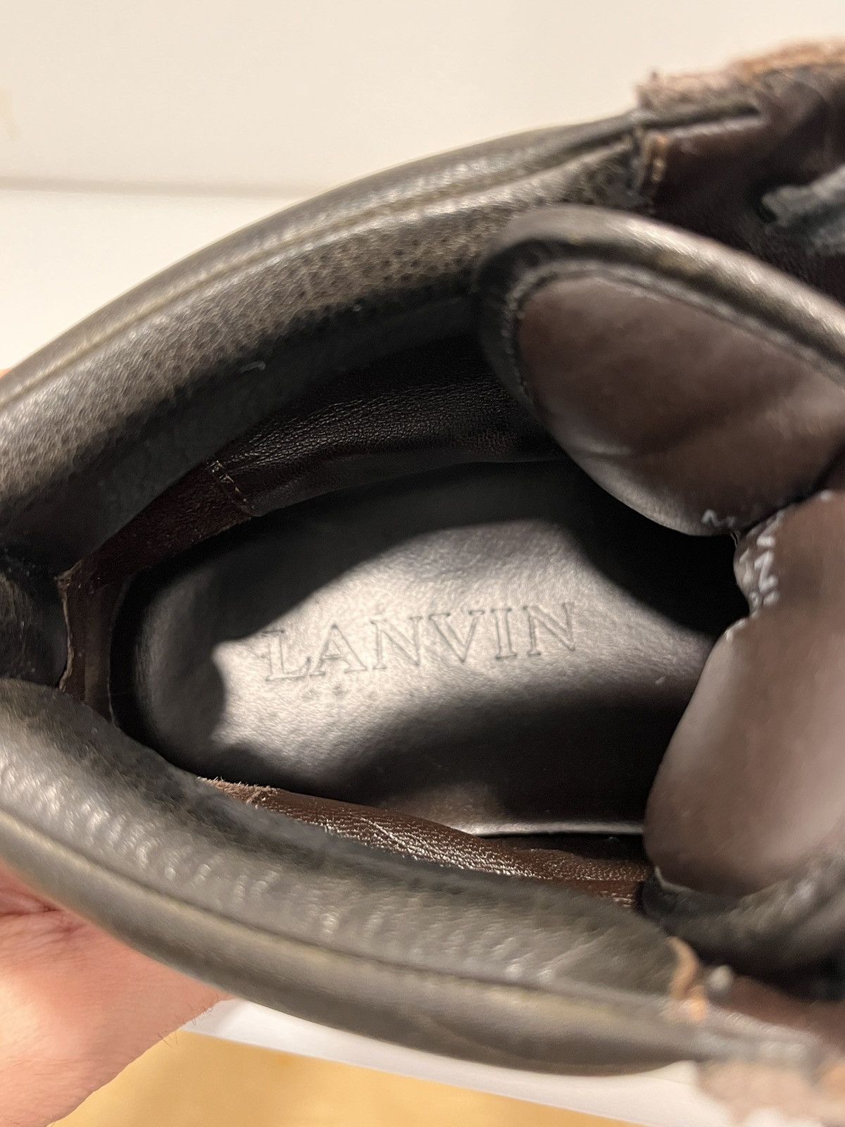 Lanvin Lanvin Mixed-Media High-Top Sneakers Size US 8 / EU 41 - 7 Thumbnail