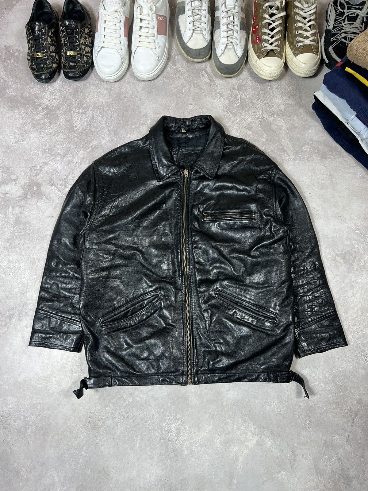 Vintage Vintage Y2k Leather Jacket Size US S / EU 44-46 / 1 - 1 Thumbnail