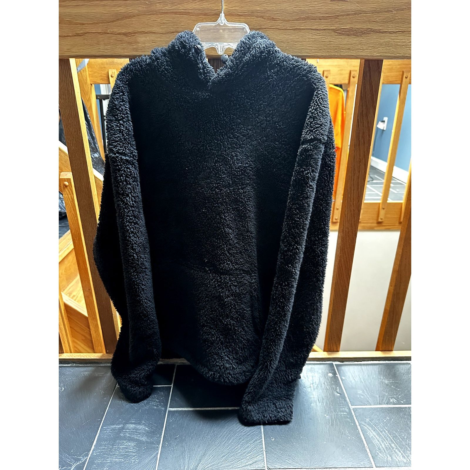 H&M black sherpa hoodie Size US M / EU 48-50 / 2 - 1 Thumbnail