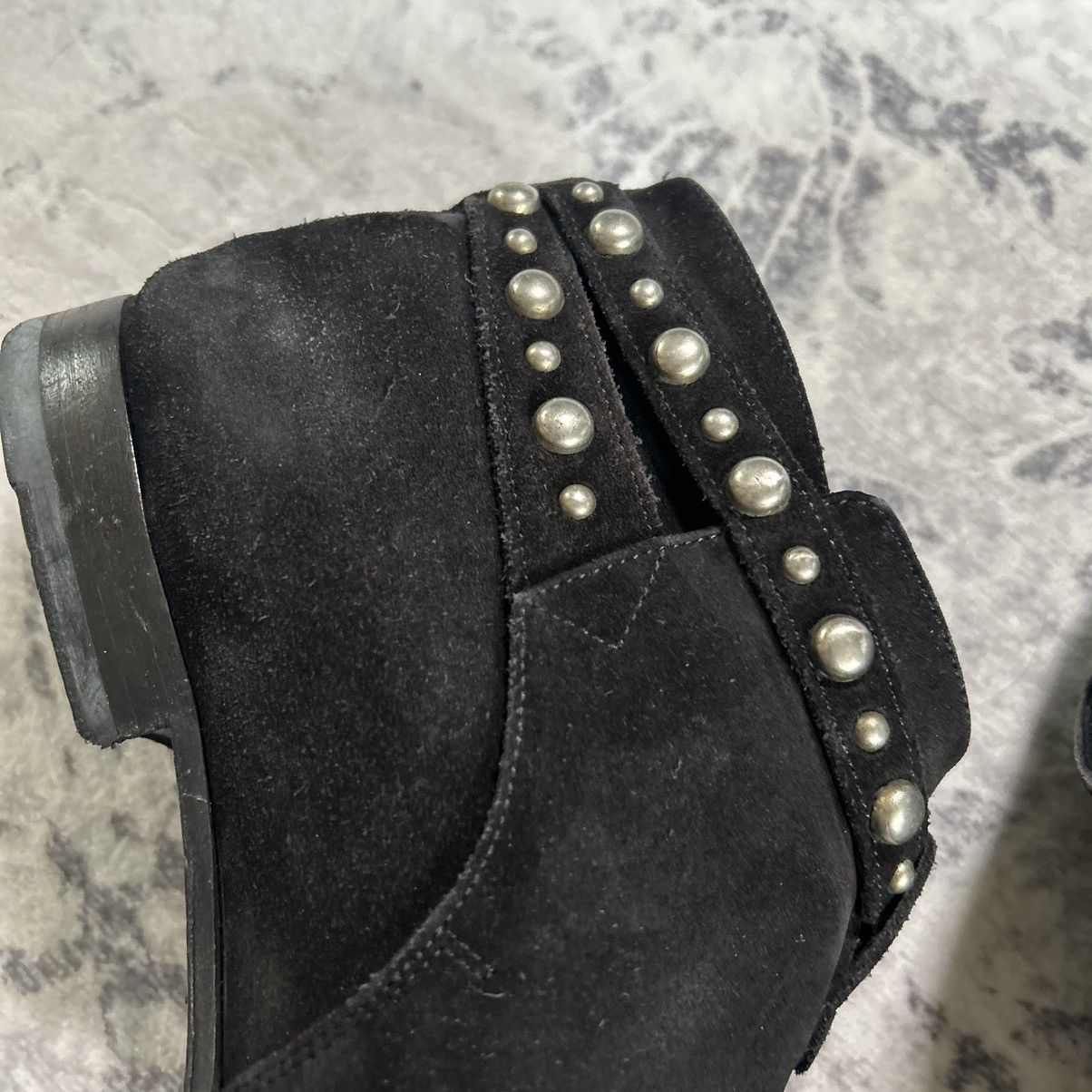 Saint Laurent Paris Saint Laurent Paris Suede Jodhpur Studded Ankle Boots Size US 7.5 / EU 40-41 - 6 Thumbnail