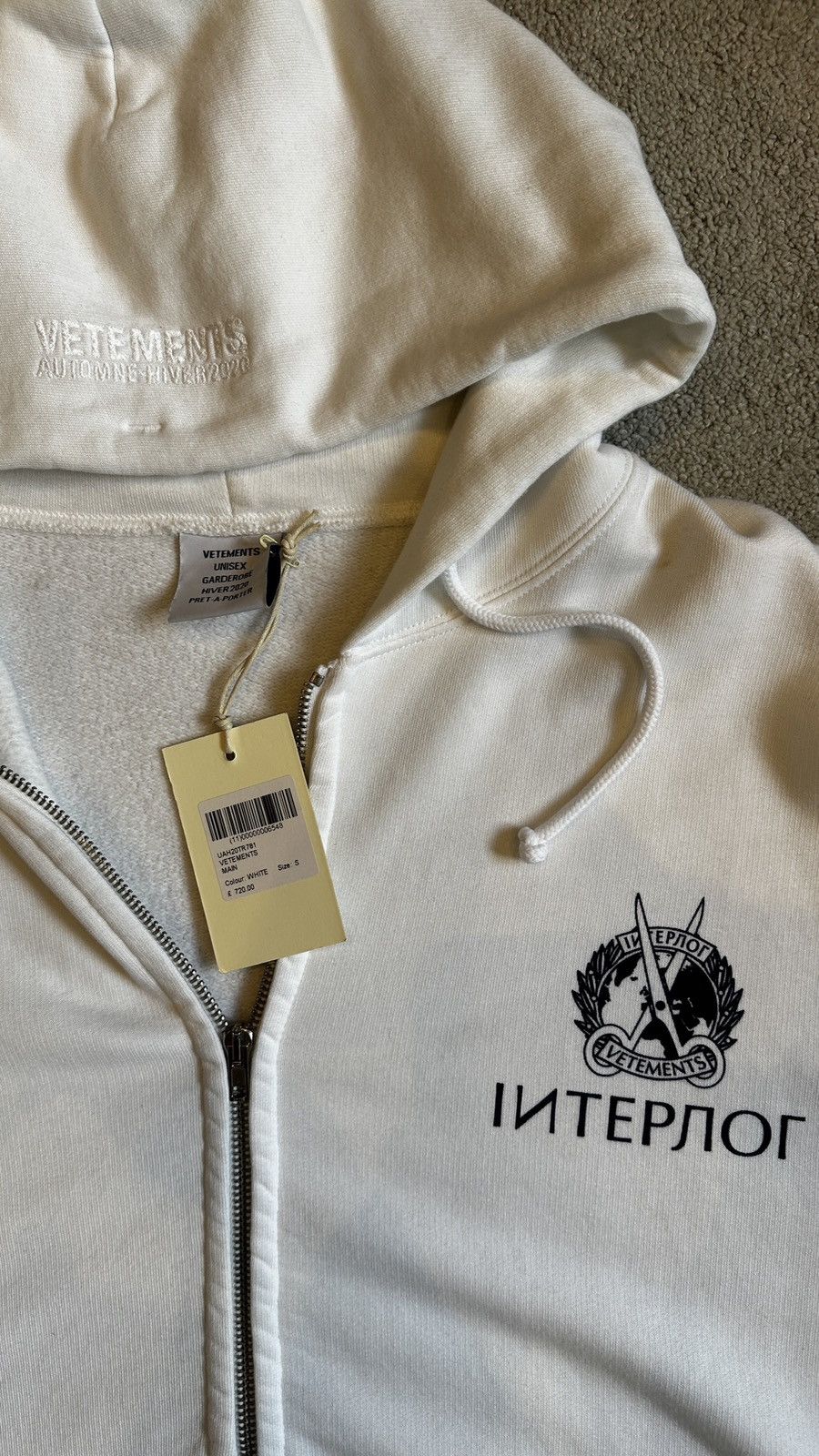 Vetements Vetements Sample Interpol Hoodie Size US S / EU 44-46 / 1 - 2 Thumbnail