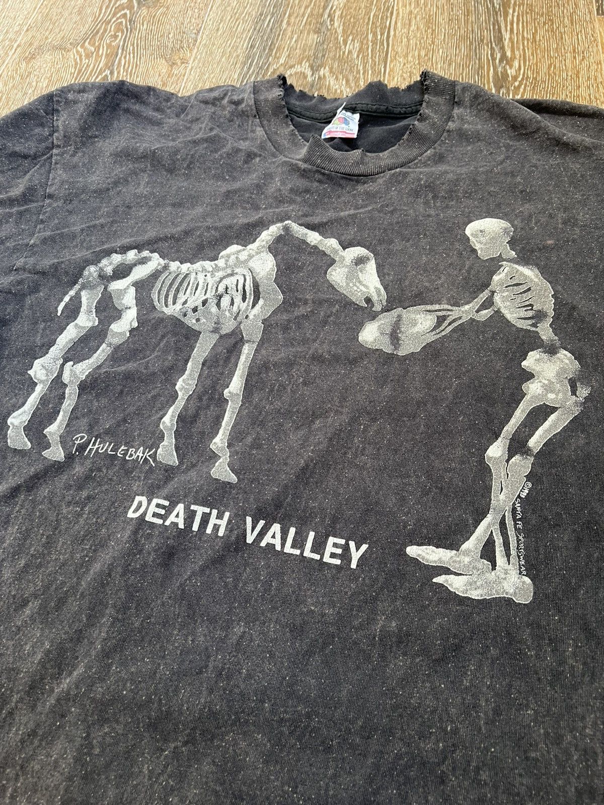 Vintage 1993 Vintage p hulebak death valley santa fe sportswear tee Size US XL / EU 56 / 4 - 3 Thumbnail
