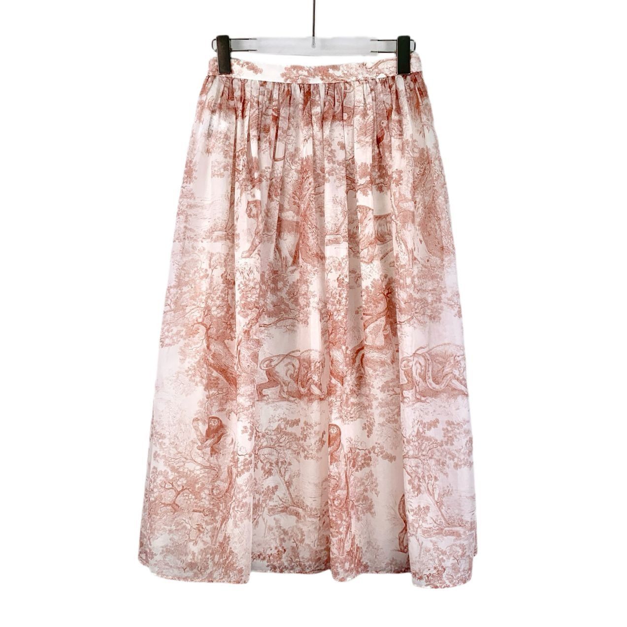 Christian Dior Light Pink Jungle Animal Print Cotton Skirt 3