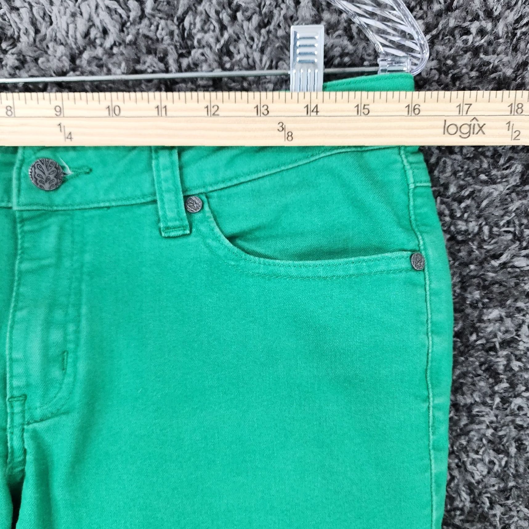 Prana Prana Womens Green Slim Fit Straight Leg Jeans Size 8 Size 30" / US 8 / IT 44 - 4 Thumbnail