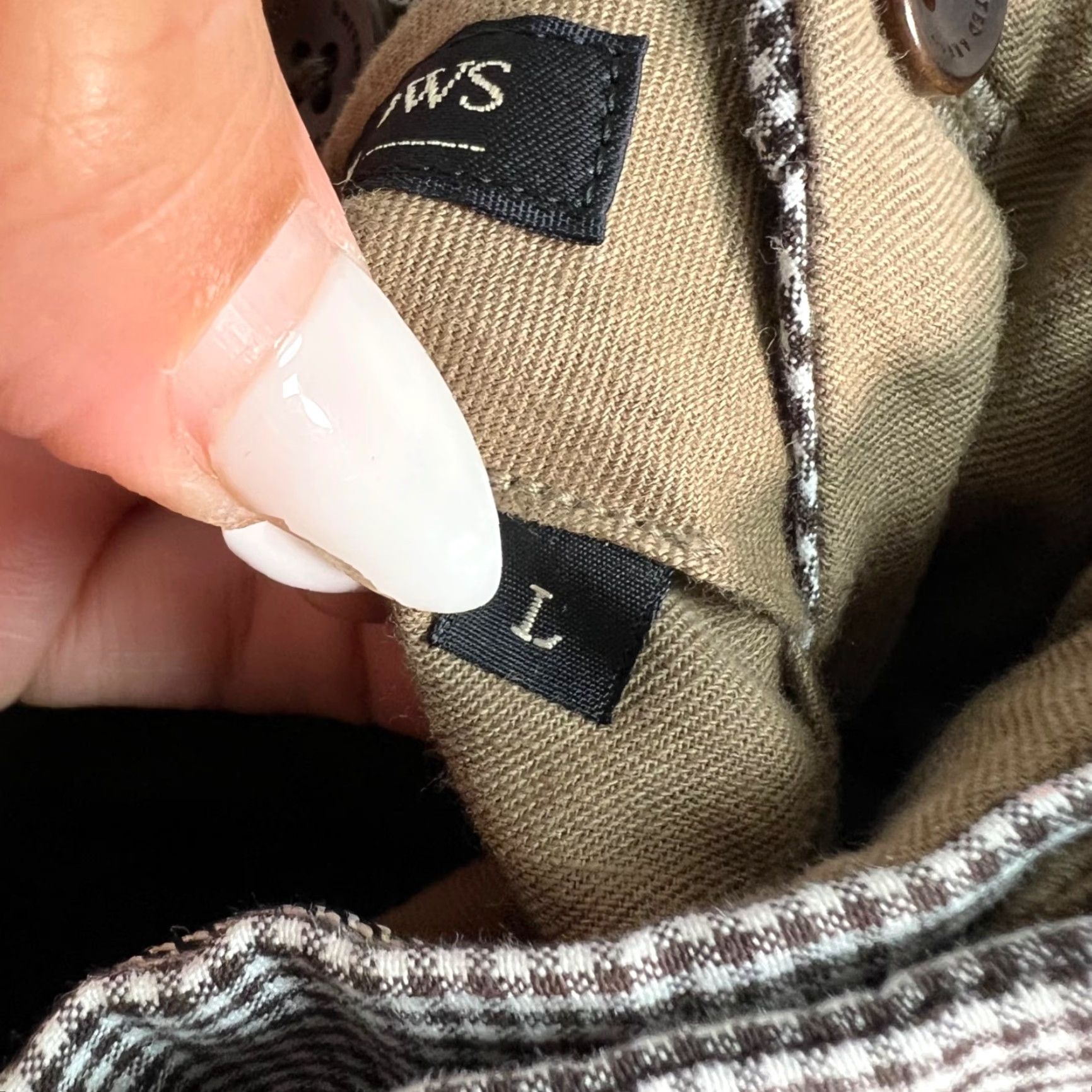 United Arrows VINTAGE United Arrows Shorts Chino Men L Brown Houndstooth Cotton Blend 32W 10in Inseam Mens Size Large Size US 33 - 4 Thumbnail