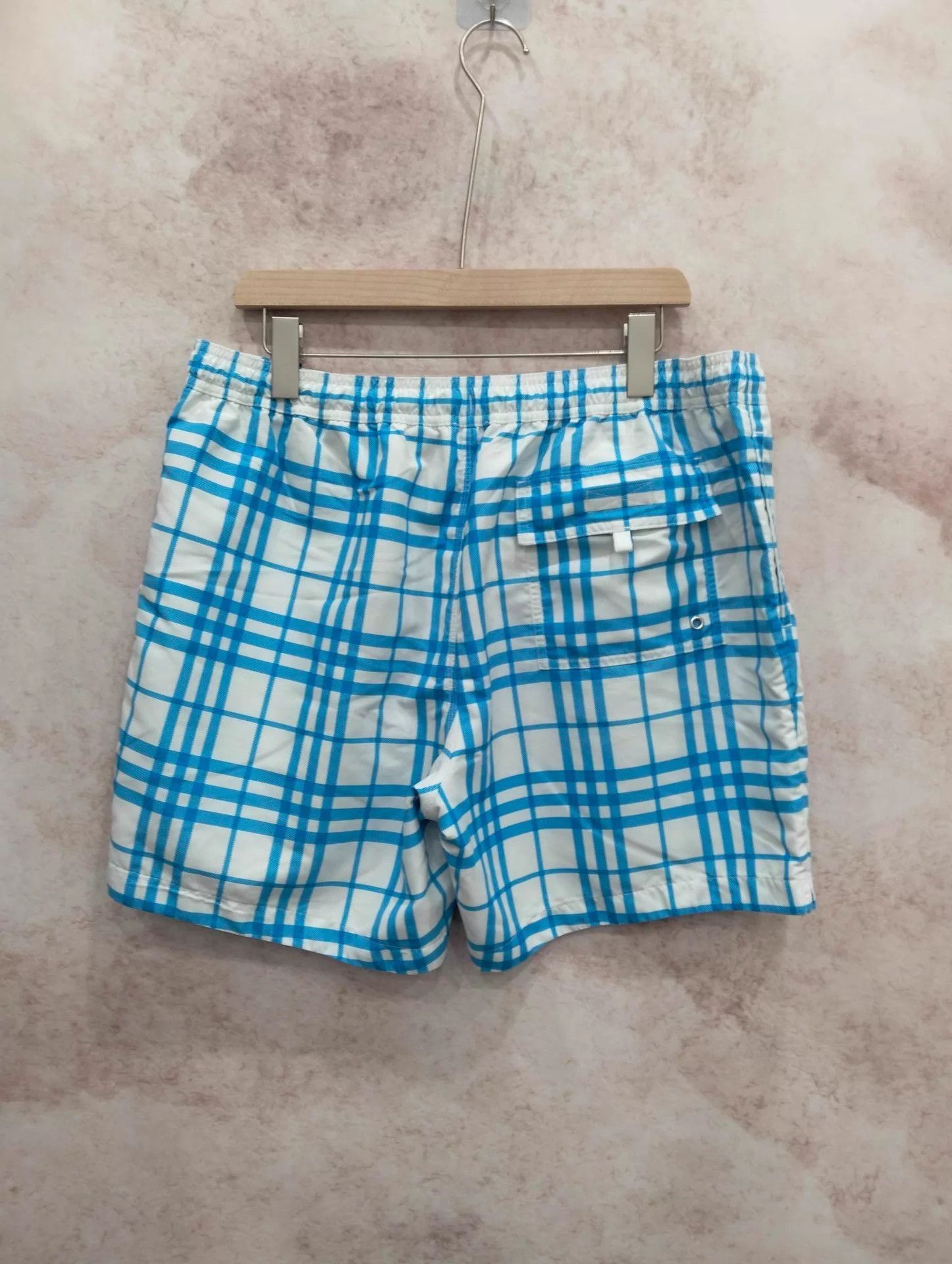 Burberry Blue Checkered Drawstring Swim Shorts Size 36 Size US 36 / EU 52 - 2 Thumbnail