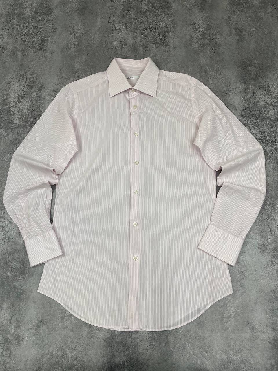 Pal Zileri Pal Zileri Men Cotton Shirt Pink Striped Classic Button Up Size US M / EU 48-50 / 2 - 1 Thumbnail