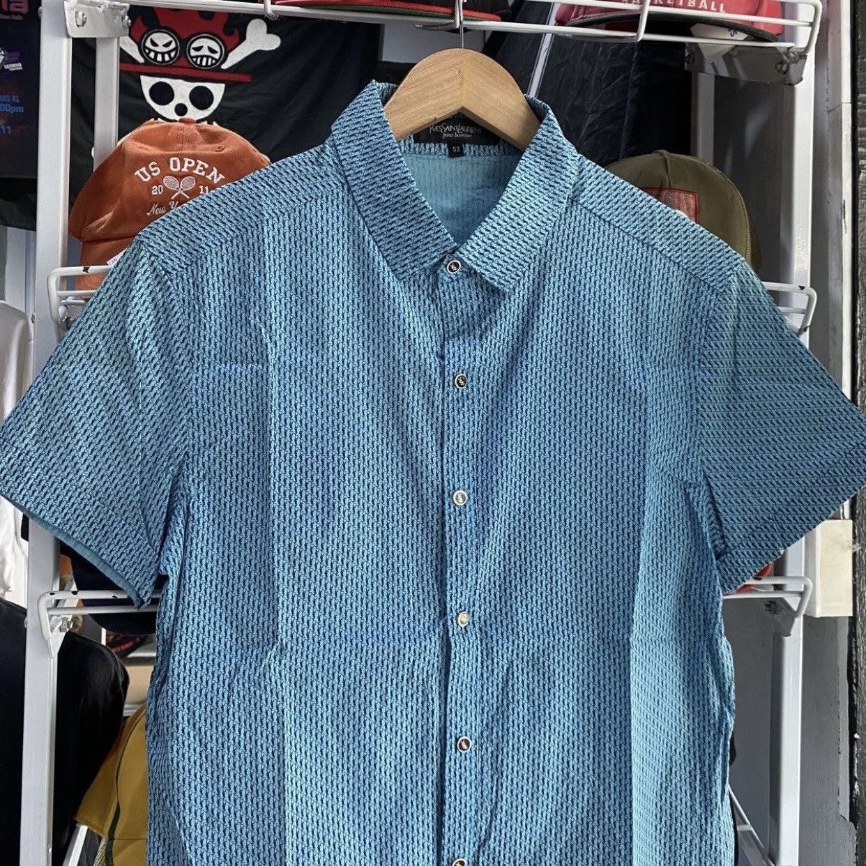 Yves Saint Laurent Vintage Yves Saint Laurent All-Over Print Monogram Shirt Size US M / EU 48-50 / 2 - 3 Thumbnail